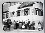 ca. 1900. Gasthaus Waldhorn, Glashütte - Bachmann