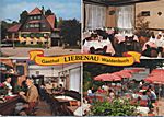 1980. Gasthof Liebenau mit Gaststube und Gartenwirtschaft. Inhaber J.+R. Rees